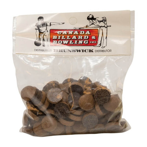 PRO BILLIARD HALL LEATHER TIP - BAG OF 100